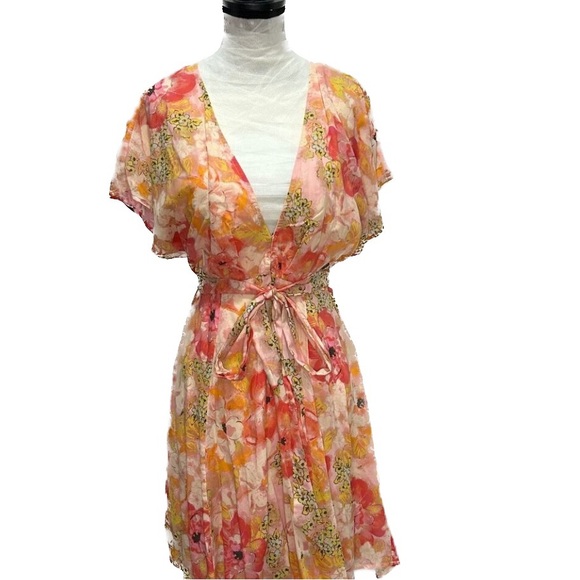 ❤️ Super Cute! Excellent condition, Free People floral dress, lined, medium - Picture 3 of 12